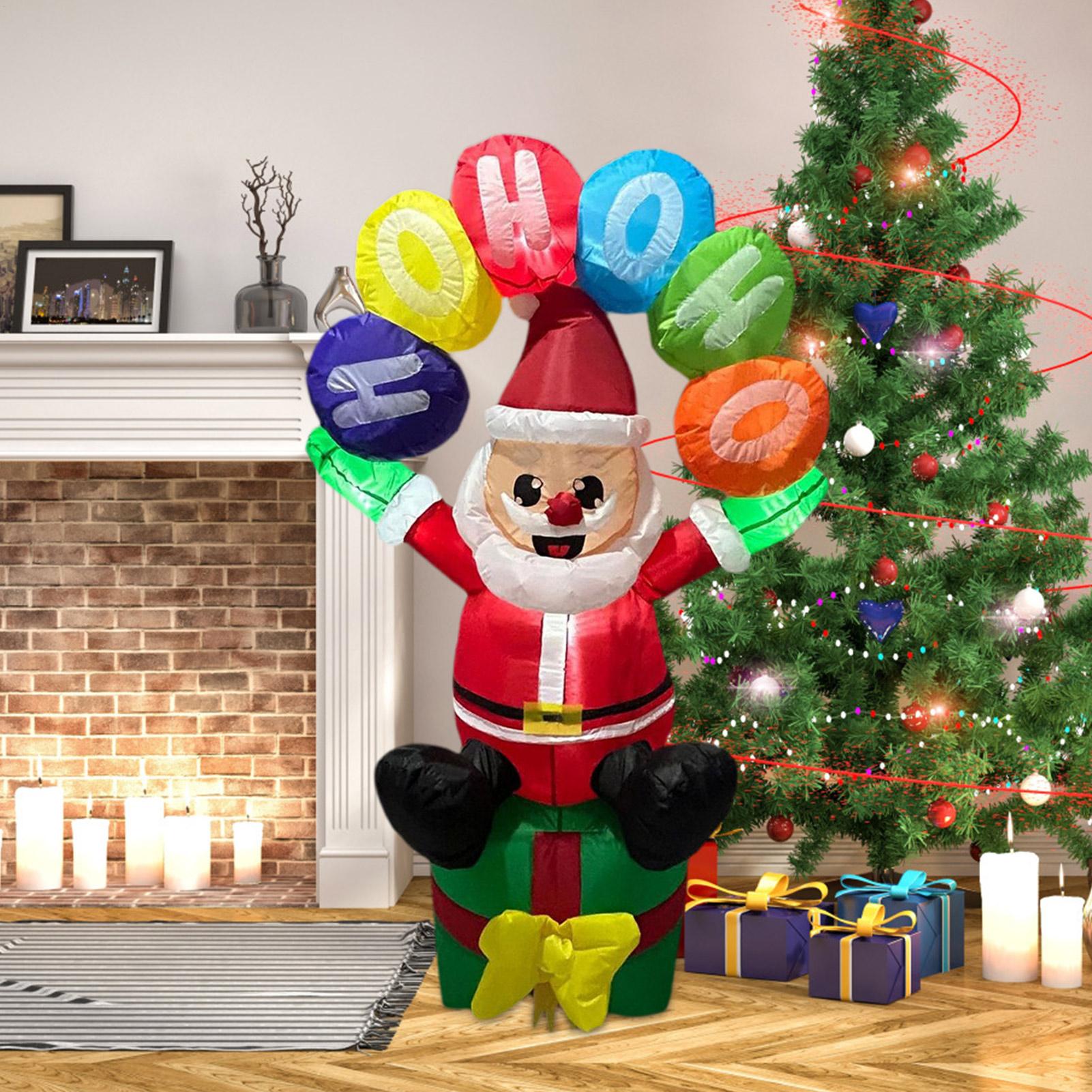 Up Lighting Decor - Nadmuchiwany Święty Mikołaj z oświetleniem LED,
