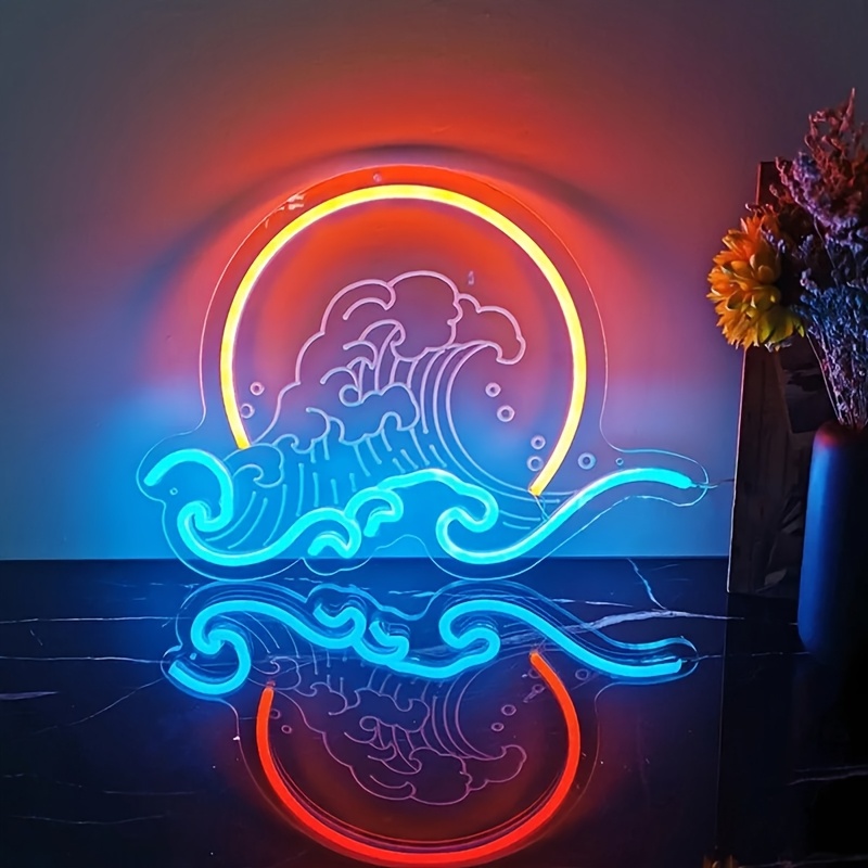 Lighting Decor Sunrise - Neon LED z efektem fal, symulujący