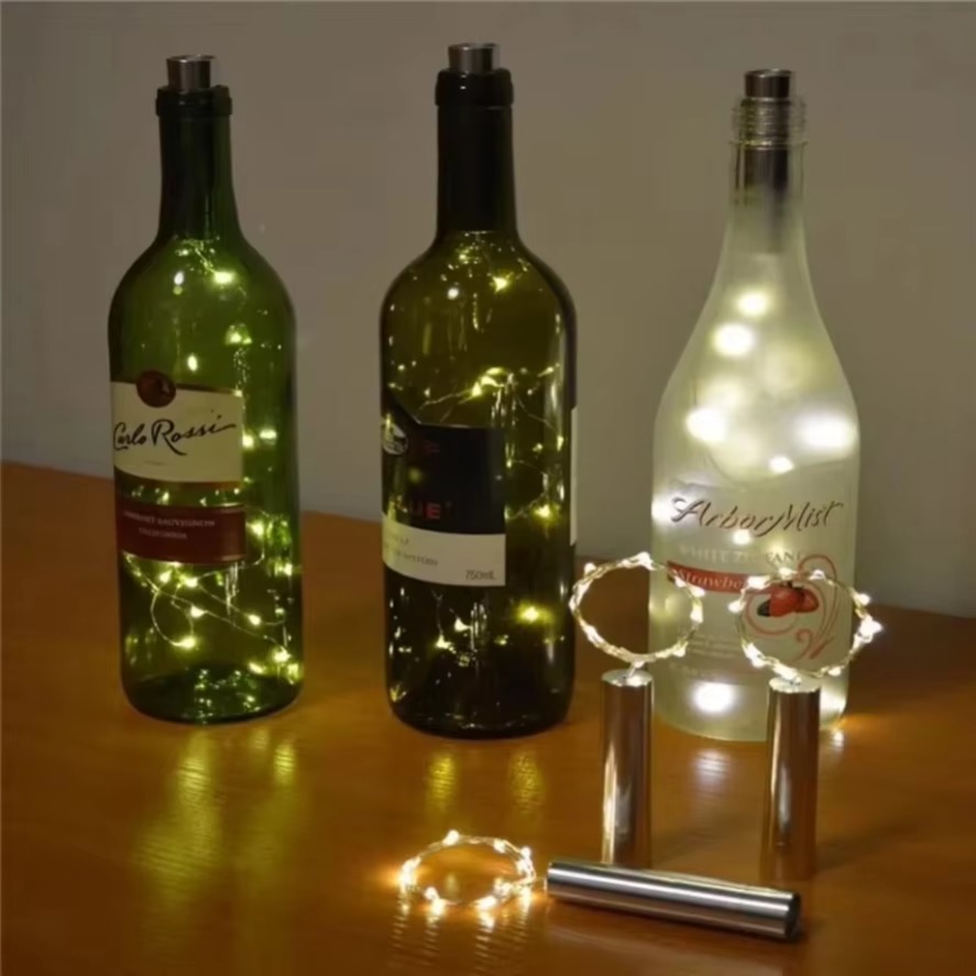 Decor Lighting Cork - LED butelka wina korek gwiaździsty sznurek