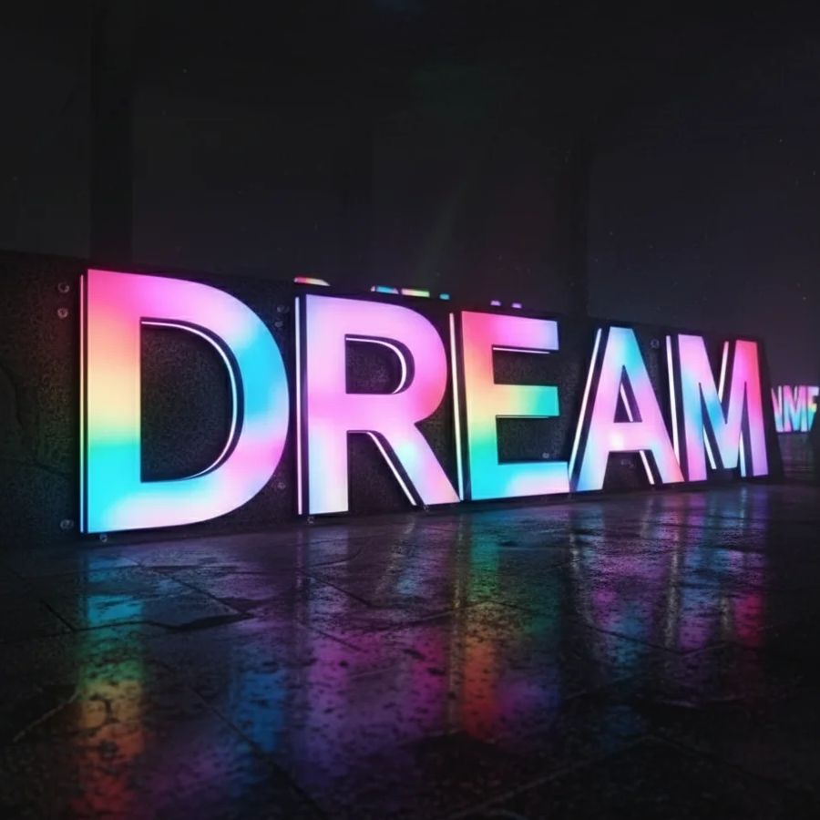 Lighting Decor Company - Niestandardowe metalowe logo LED RGB na