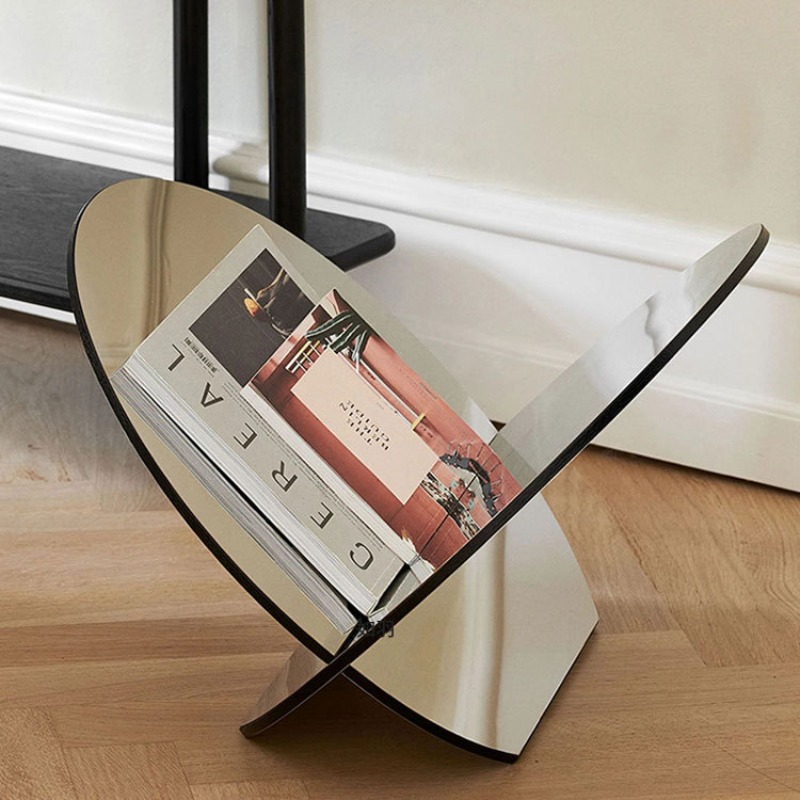 Lighting And Decor Magazine - Półka na książki ze stali nierdzewnej