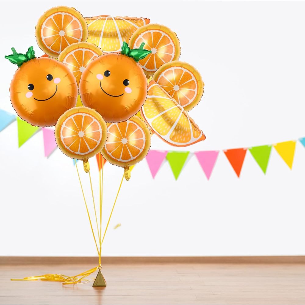 Orange Lighting Decor - 10 szt. Pomarańczowe Balony w Kształcie