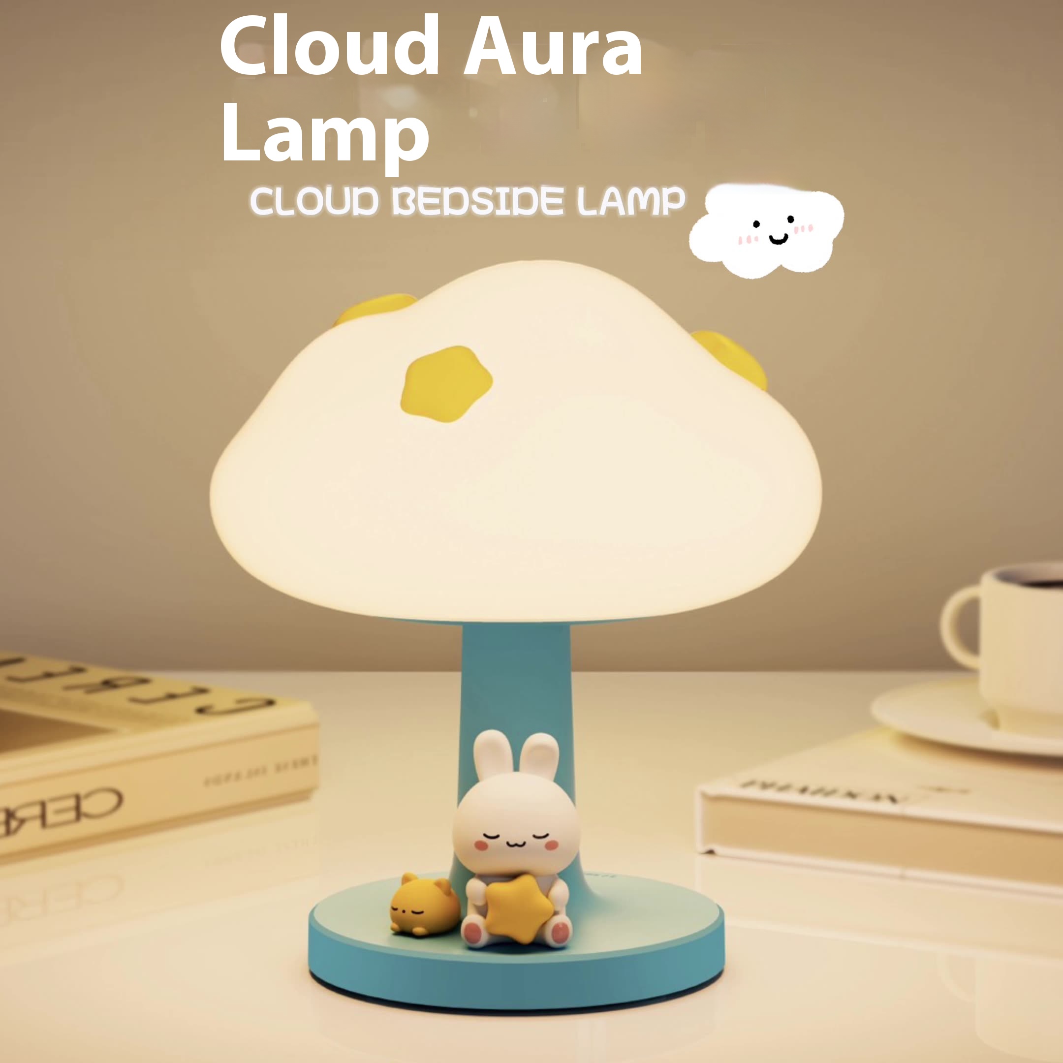 Bedroom Lighting Decor Ideas - Urocza lampka nocna w kształcie chmurki,