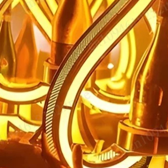 Up Lighting Decor - Stojak na butelki wina z żelaznymi