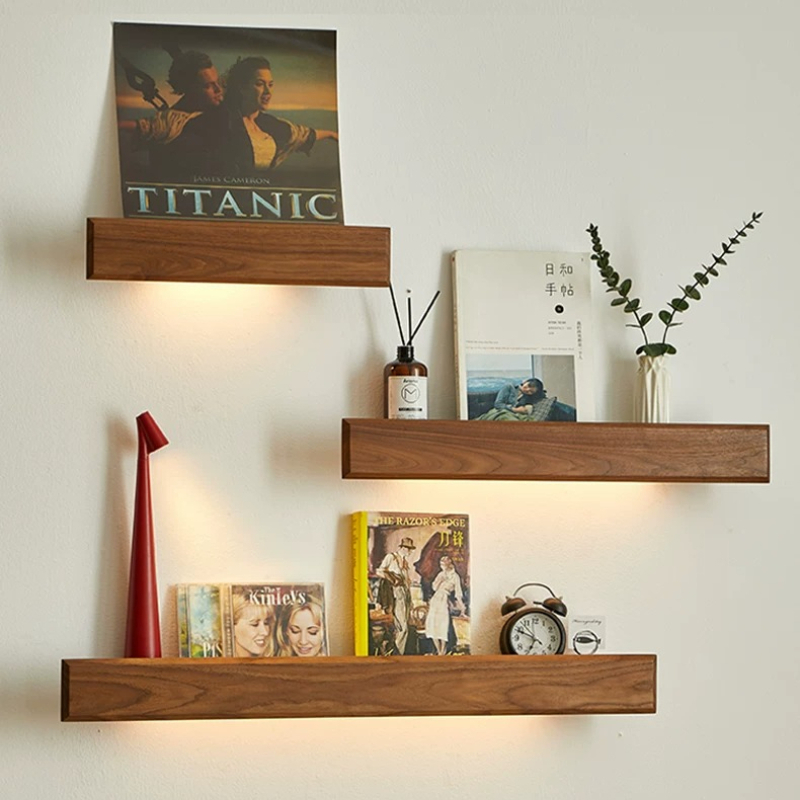 Lighting And Decor Magazine - Półka ścienna z litego drewna, wiszący