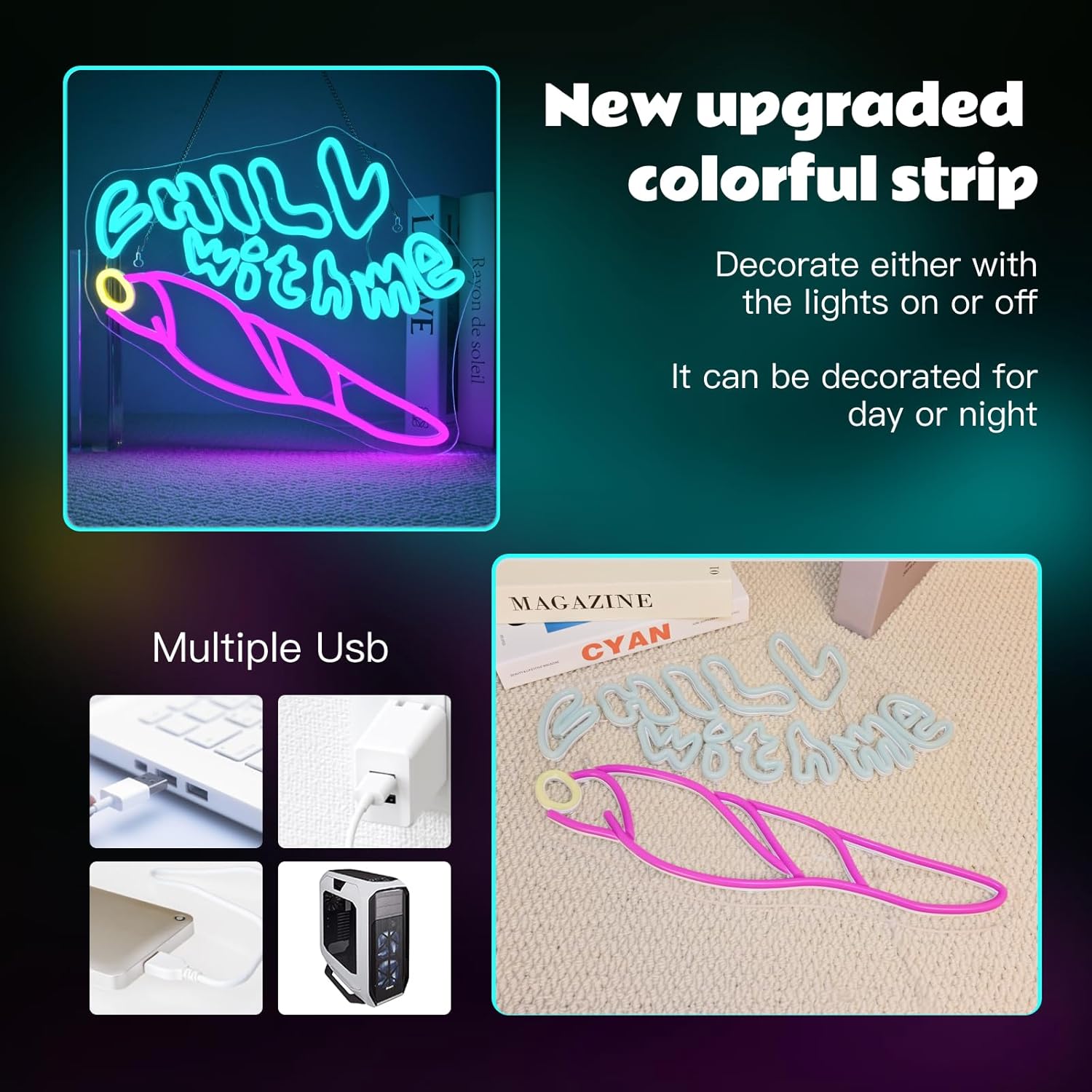 Neonowy Znak Chill with Me, Ne – Bedroom Lighting Decor Ideas recenzja i cena