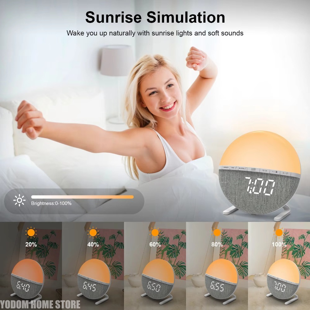Budzik z funkcją świateł poran – Lighting Decor Sunrise recenzja i cena