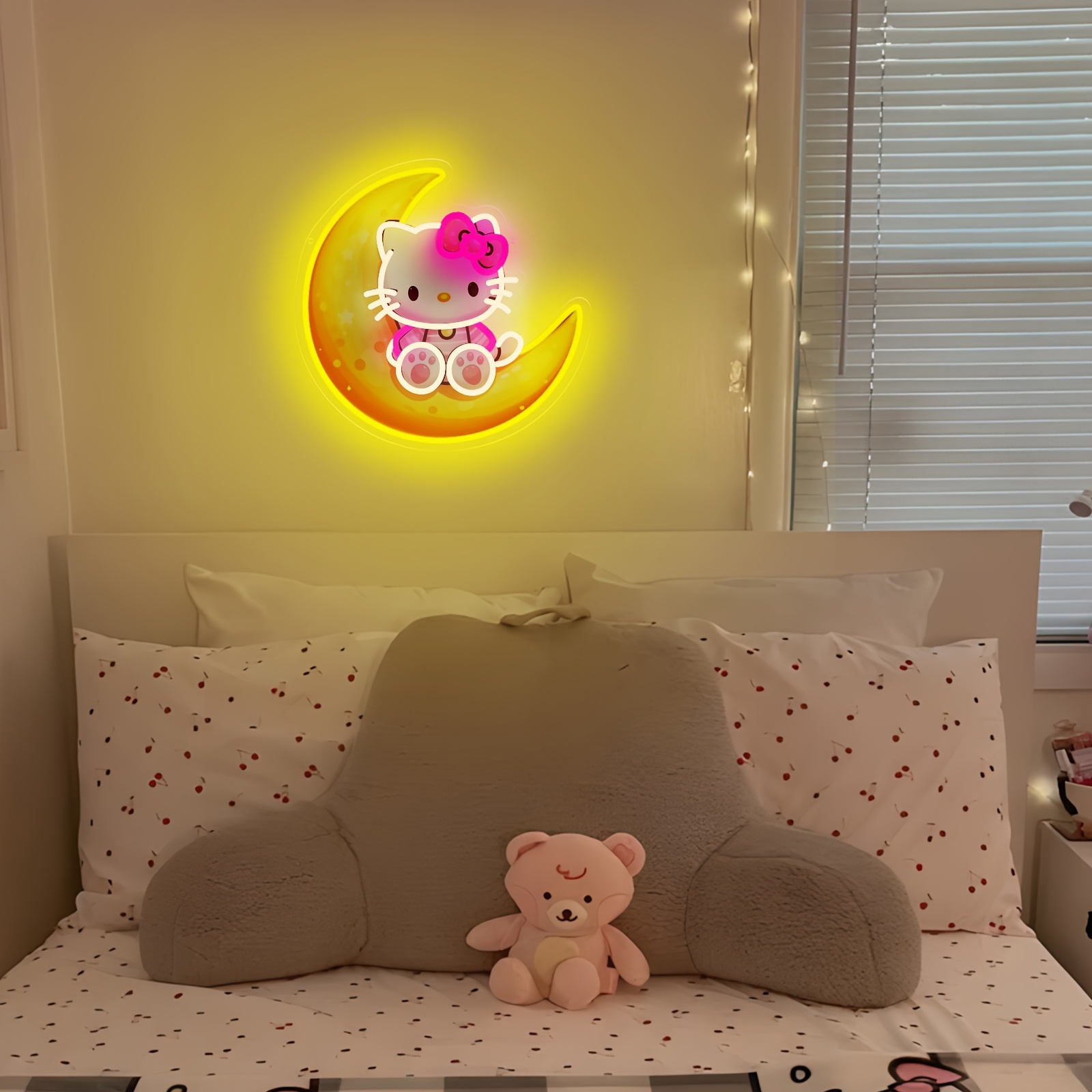 Hello Kitty na Księżycu Żółta  – Led Moon Lamp recenzja i cena