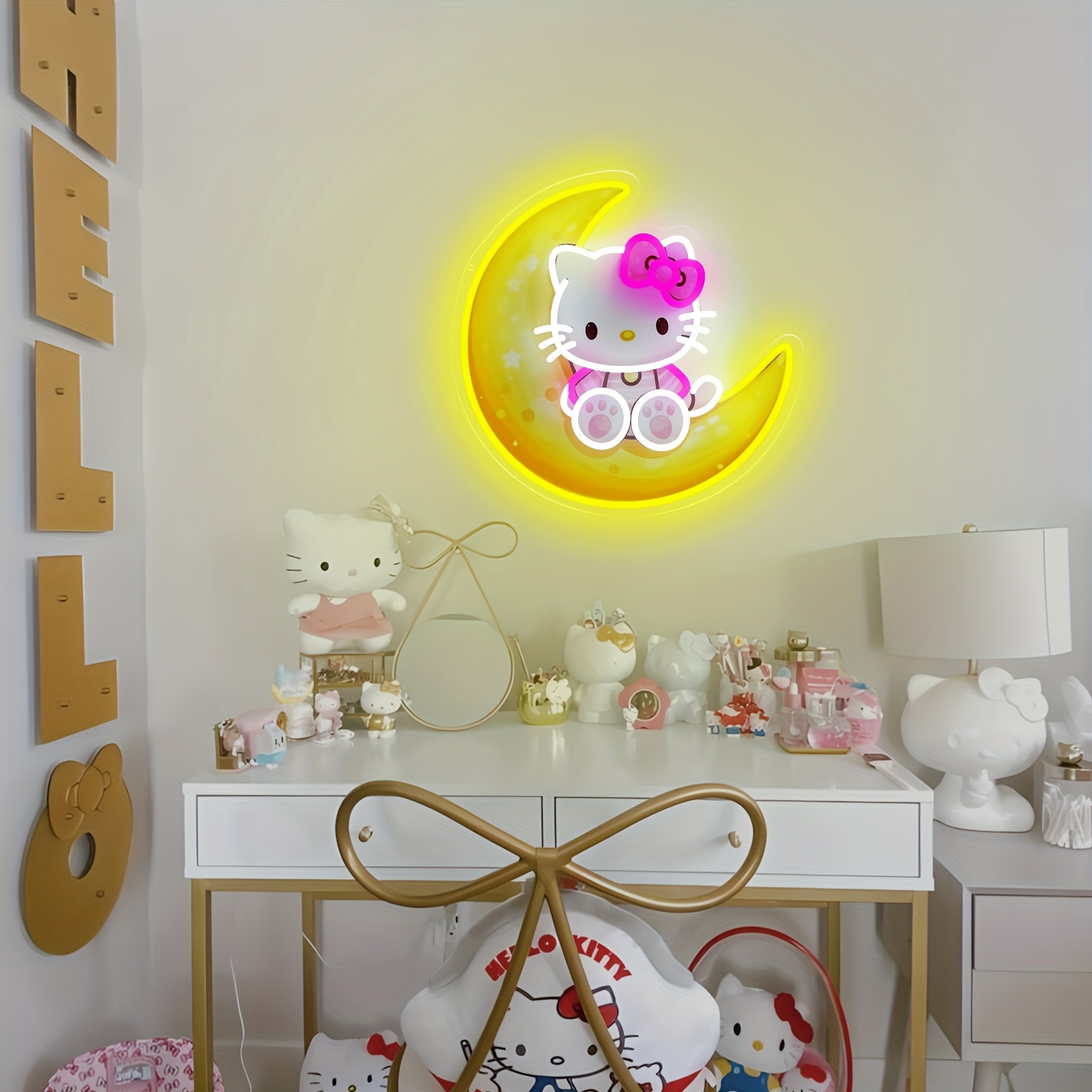 Hello Kitty na Księżycu Żółta  – Led Moon Lamp recenzja i cena