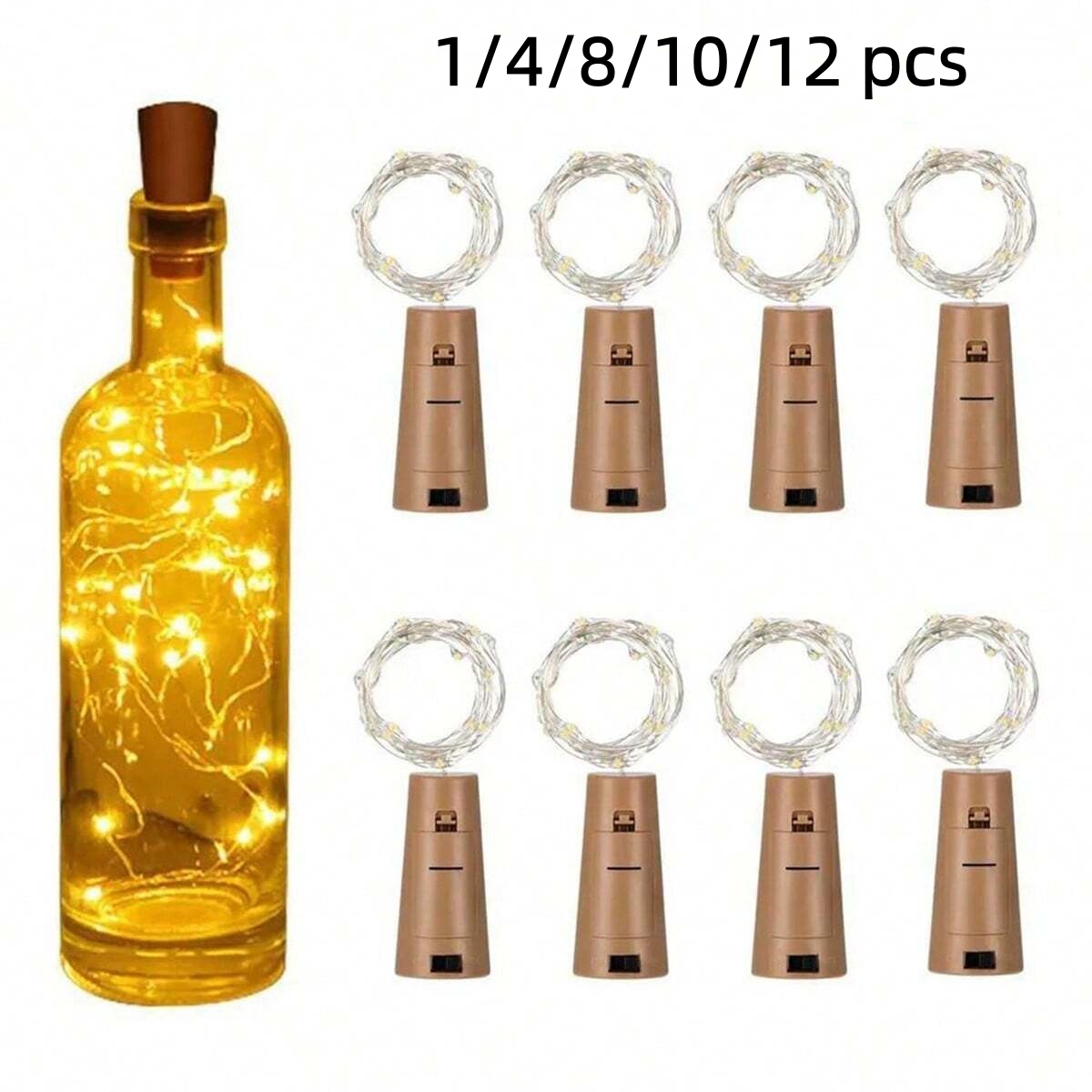 10/12 sztuk Lampki do Butelek  – Decor Lighting Cork recenzja i cena